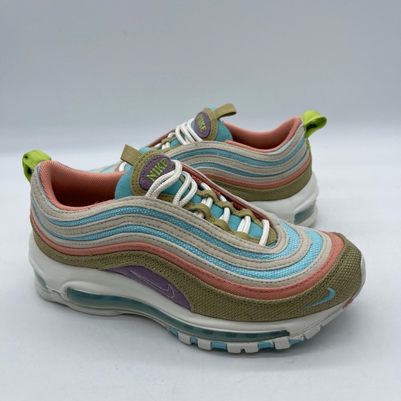 Nike Other - Nike Air Max 97 SE DQ4126-400 Youth Size 4.5Y Running Shoes 'Sun Club' Sneakers